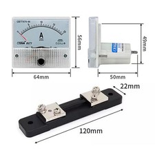 1 pièce Ampèremètre analogique 85C1 DC AMP pointeur panneau compteur et shunt DC 20A/75mV neuf