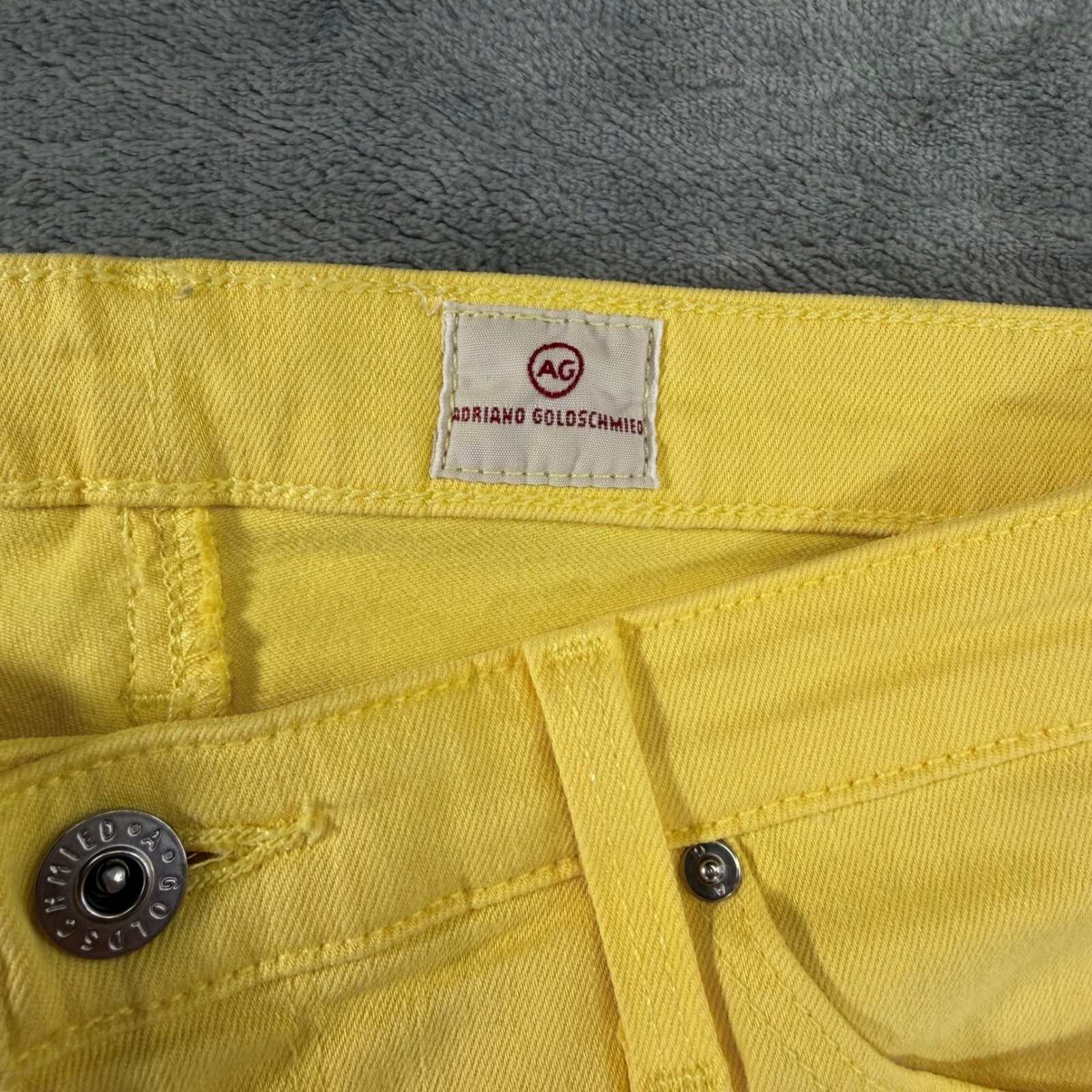 AG Adriano Goldschmied Prima Ankle Cigarette Jeans Women's Size 27R Yellow Denim thumbnail 3