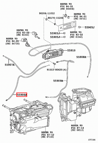 Genuine Toyota LandCruiser 79 78 Series VDJ HZJ Heater Direction Control Cable - Picture 8 of 9