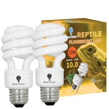 2 Pack 13W UVB Reptile Bulb - Desert UVA UVB Light for Lizards  Tortoises CFL