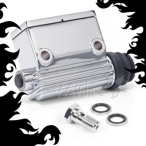 VAWiK Complete rear master cylinder assemblies 5/8" bore + banjo bolt for Harley