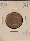 1859 INDIAN HEAD PENNY CENT 1st Year 3 Diamonds Xf+