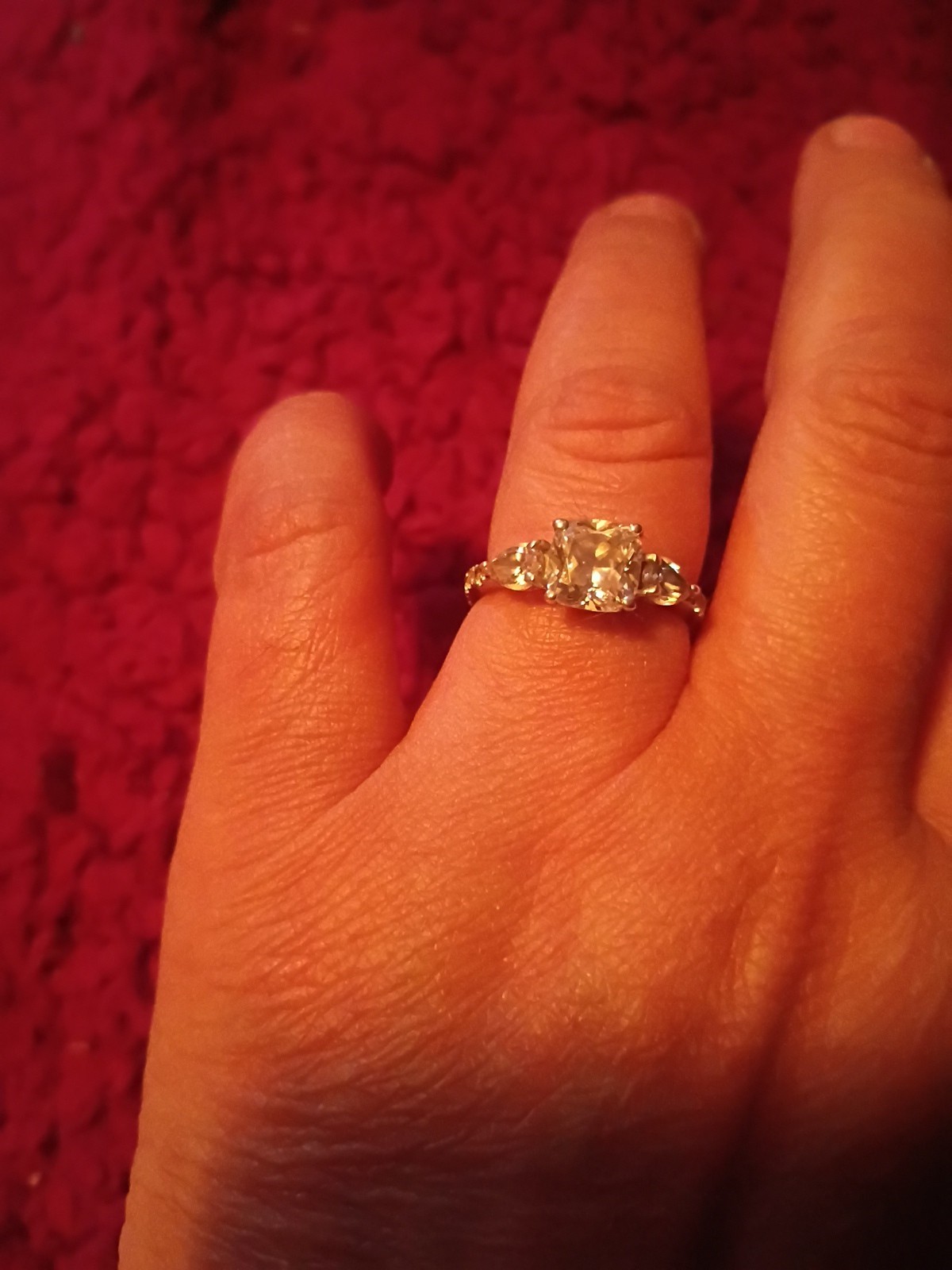 Lab simulated Created, 14k Solid Almost 3 Carot B… - image 1