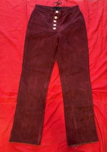  Vintage Red Lace Back Pants Size 30