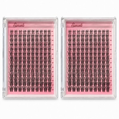 2 Pack DIY Cluster Lashes 8-18mm Mixed Length Individual Lash Extensions