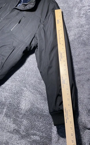 Calvin Klein Men's Black Classic Ripstop Bomber Coat Jacket Size XL image 9
