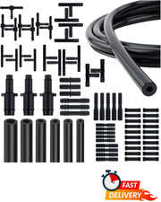 6PCS 5ft Silicone Vacuum Hose Kit w 64 Connectors 100PSI Auto Tubing Set