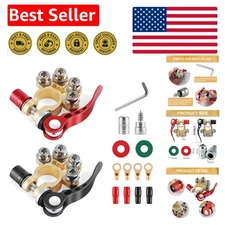 Car Battery Terminal Connector, 4 Way Positive and Negative Pole Quick Releas...