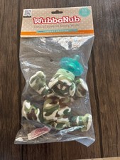 WubbaNub Plush Camo Camoflauge Bear Pacifier Holder Security Binky NEW NIP
