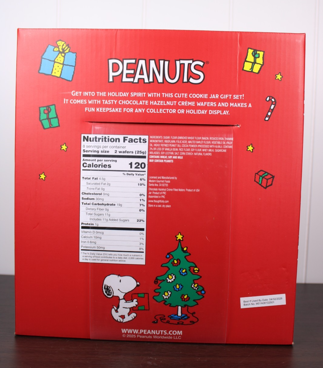Peanuts Snoopy & Woodstock Red Puffer Jacket Cookie Jar Canister