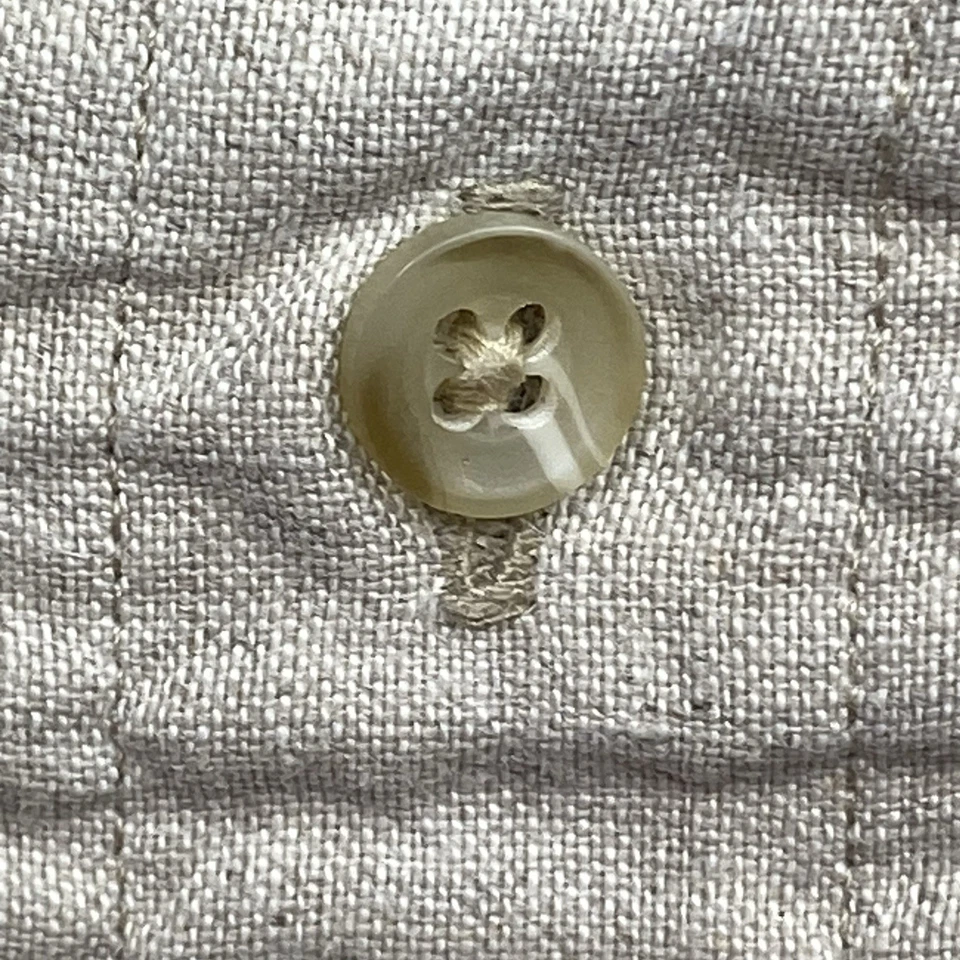 Allen Solly Beige Button Up Long Sleeve Men’s Sz L Pockets Country Classics - Image 4 of 4