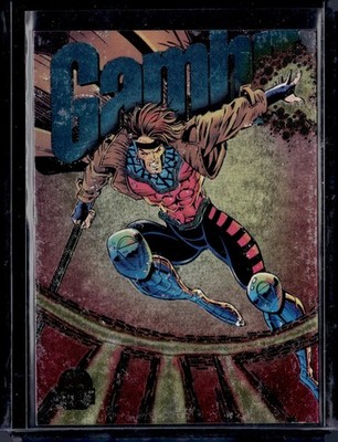 1994 Fleer Marvel Universe #4 Gambit Power Blast Rainbow