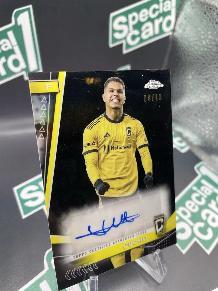 2024 Topps Chrome MLS Sapphire Edition Black /10 Cucho Hernandez #SA-CU Auto - Image 3 of 4
