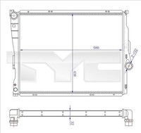 Tyc 703-0006-R KüHler, MotorküHlung FüR Bmw