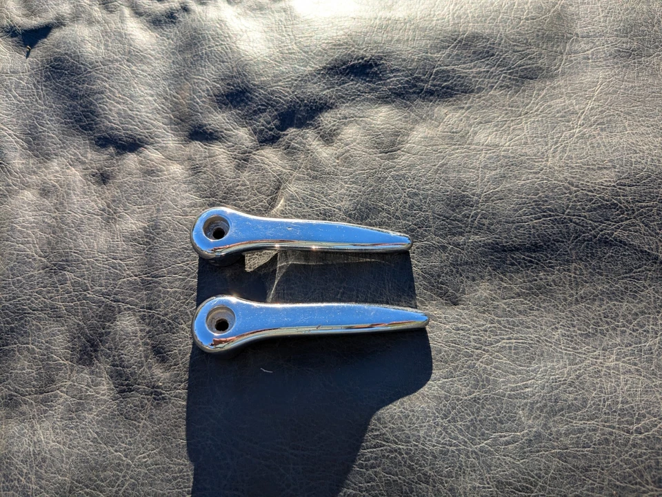  MG Midget Austin Healey Sprite 原装室内门镀铬把手套装 — 第 2/4 张图片