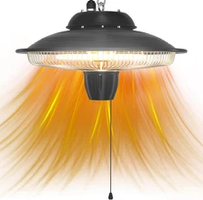 1500W Electric Infrared Indoor/Courtyard Heater with Waterproof Design and Safet