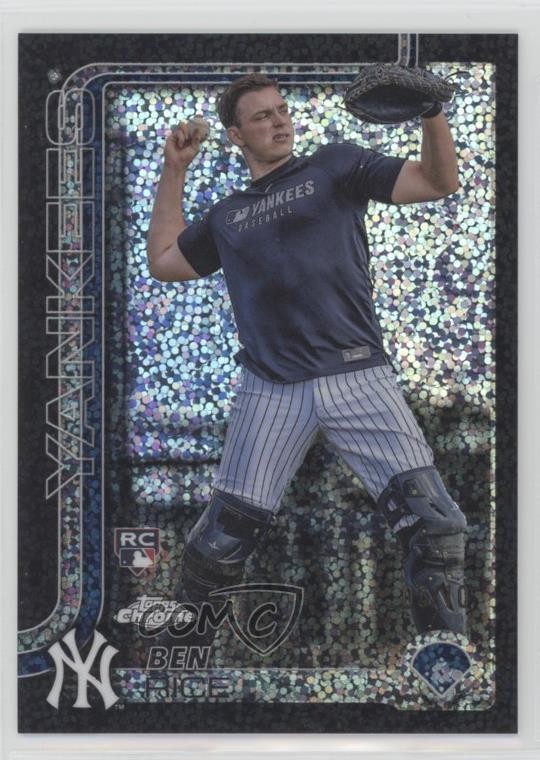 2025 Topps Chrome Image Variation Black Speckle Refractor /10 Ben Rice #139 2oz