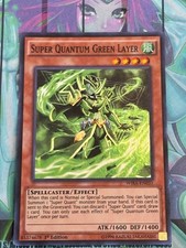 Yugioh 1x Super Quantum Green Layer WIRA-EN031 Wing Raiders Super Rare 1st Ed NM