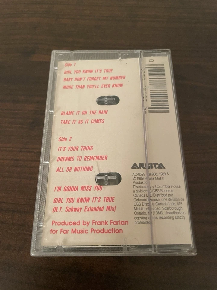 Milli Vanilli Girl You Know It's True Cassette Tape, Arista Records, 1989 - Image 2 of 4