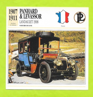 Edito Service Datenblatt - Panhard und Levassor - Landaulet 1908