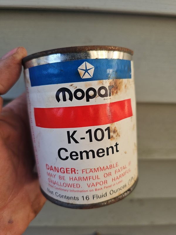 Vintage Mopar K-101 Cement 16oz Can Full Unopened Chrysler