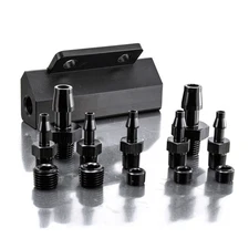 5 Port VACUUM Block Intake Manifold Kit Fuel Gas Wastegate Turbo Boost