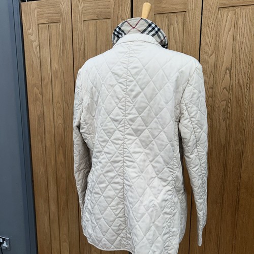 BURBERRY London England Jacket - Beige Diamond Quilt - Nova PLAID - UK 12/14 - Picture 12 of 15