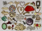 Lot Vtg & Modern BROOCH Pins Costume Jewelry Parts AS IS Craft Art Repurpose C