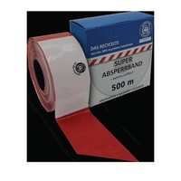 Kelmaplast Absperrband L.500M B.80Mm Rot/Weiß Geblockt,Recycelt 500M/Karton