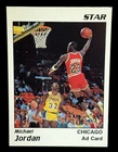 Michael Jordan Magic 1991 Star Company International White Border Ad Card DUNK
