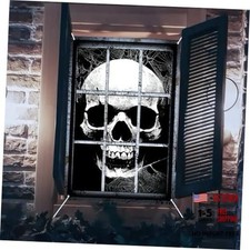 Halloween Window Decorations, Scary Skeleton Halloween Window Cover 31x47