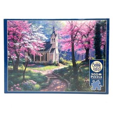 Cobble Hill 500-Piece Puzzle Springs Embrace Church Scene Dogwoods Ages 8 NEW