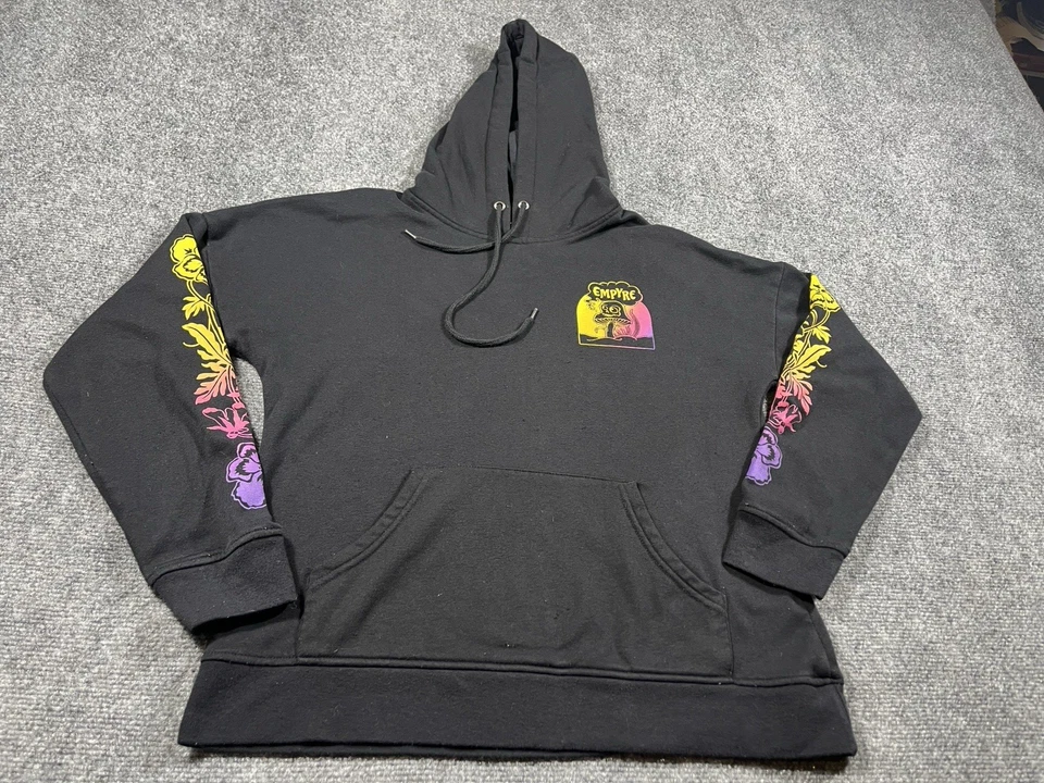 Empyre Sudadera con Capucha Mujer Pequeña Manga Larga Gráfico Seta Negra Damas Foto 2 de 4