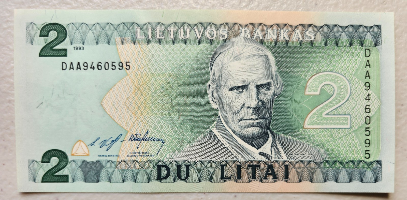 Lithuania 2 Litai 1993 Unc