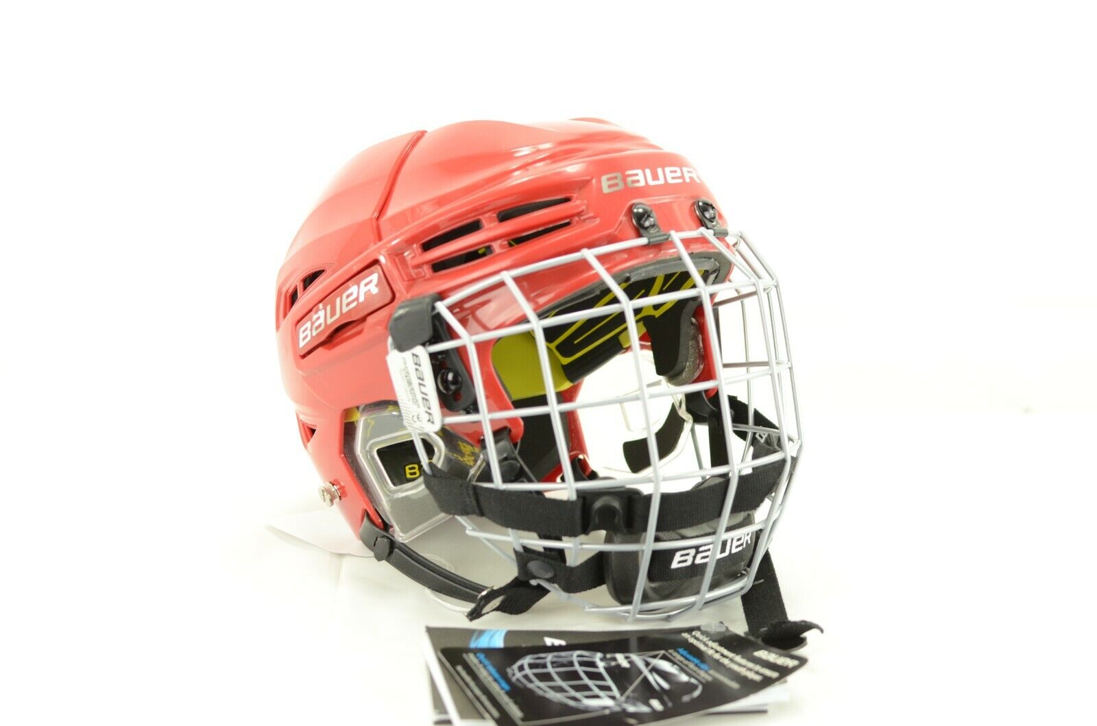 Bauer REAKT 100 Ice Hockey Charlotte Mall Helmet Combo Youth Fashion 0324-726 Size Red