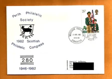1982 Scottish Congress, Scout Stamp, Cover Envelope Boy Scout fdc #6168