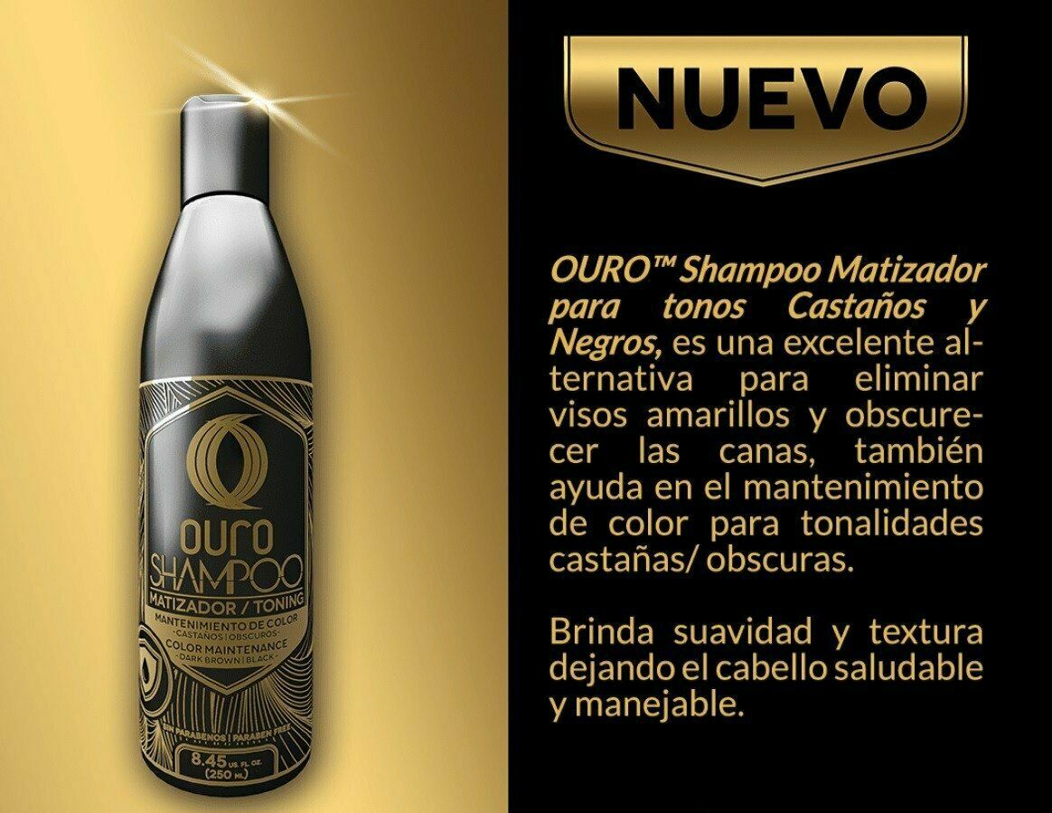 Shampoo Black, Ouro matizador Negro 8.45 oz