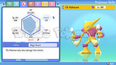 Pokemon Brilliant Diamond and Shining Pearl Alakazam 6IV-EV Trained