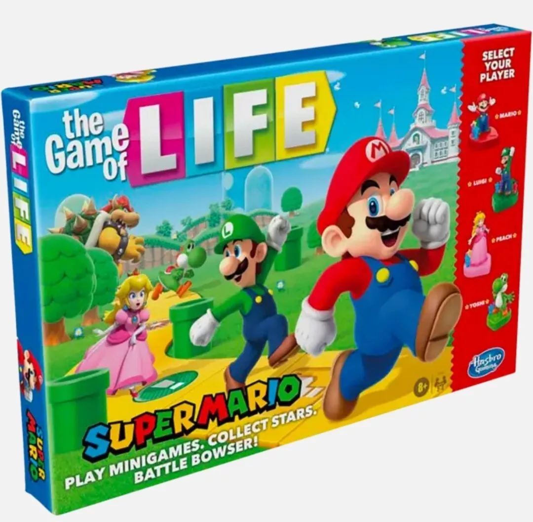 The Game of Life: Super Mario Edition Board Game for Kids Ages 8