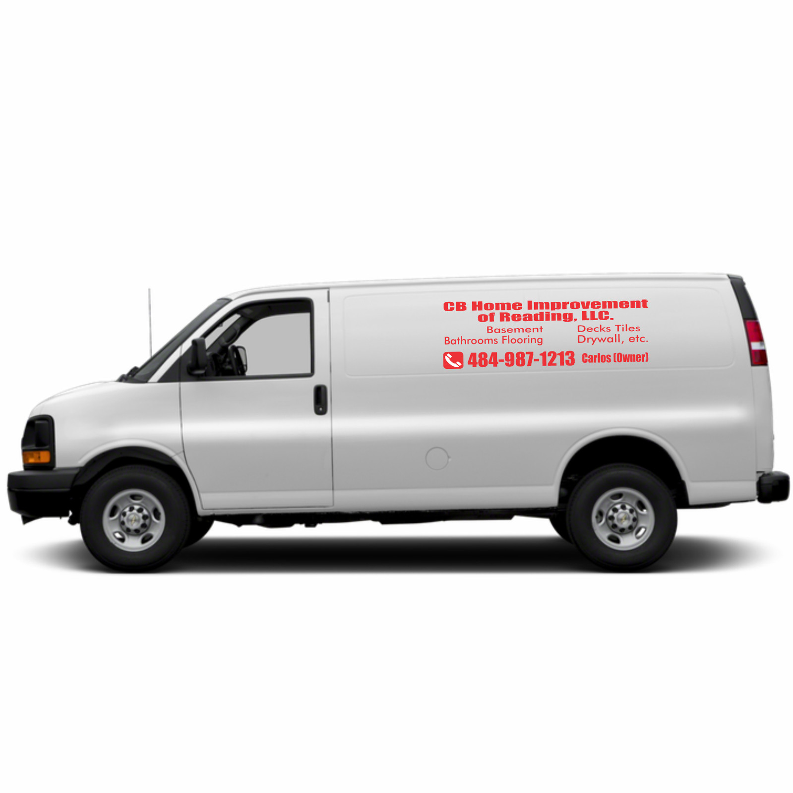 Set of 2 Custom Van Decals, Personalized Business Vinyl Stickers, Trailer Decal