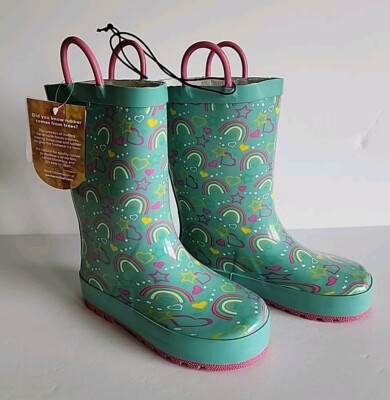 Western Chief Rain Boots Kids Girls Size 11 Confetti Rainbow
