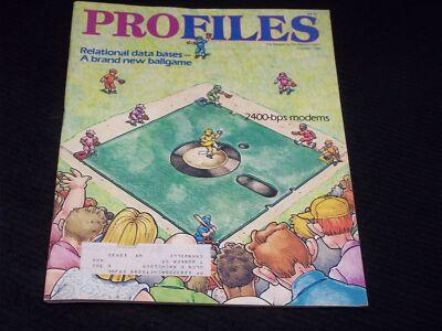 1986 OCTOBER PROFILES MAGAZINE - RELATIONAL DATA BASES FRONT COVER - H 8848