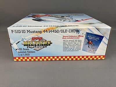 絶版新品希少GMP/ 1/35 P51Dマスタング“Old Crow”ジオラマ付 RARE GMP P-51D-10 Mustang Old Crow 1/35 Diecast Plane w/Book S/N
