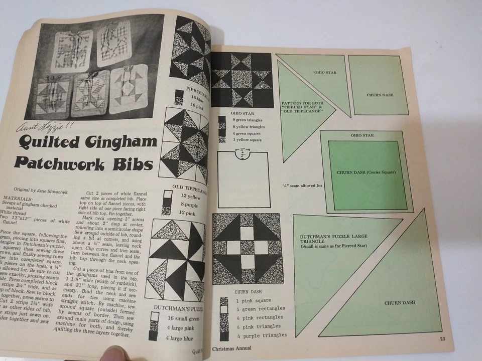 Quilt World Christmas Annual December 1977 Pattern Booklet Magazine Design Ideas - Image 2 of 3