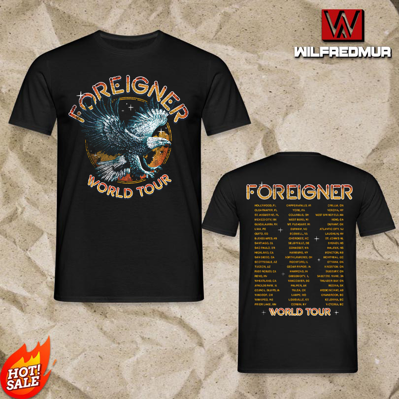 Foreigner 2025 Eagle World Tour Graphic Tee