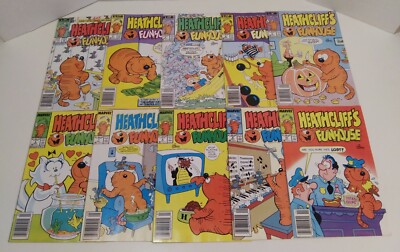 Heathcliff`s Funhouse #1 2 3 4 5 6 7 8 9 10 Marvel / Star Comics 1987 lot set
