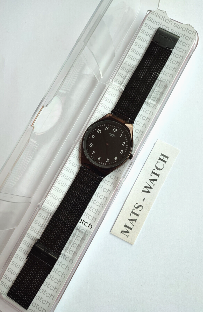 Swatch Skin Irony Skincoal Watch SYXB100GG Analog Stainless Steel