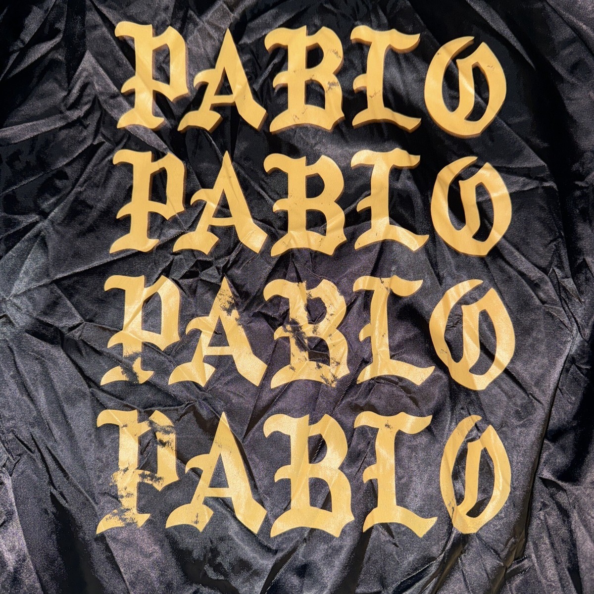Kanye West Life Of Pablo Wind Breaker Jacket Black Small 21x26 | eBay