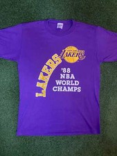 1988 Los Angeles Lakers - World Champions - Vintage NBA T-Shirt Large 