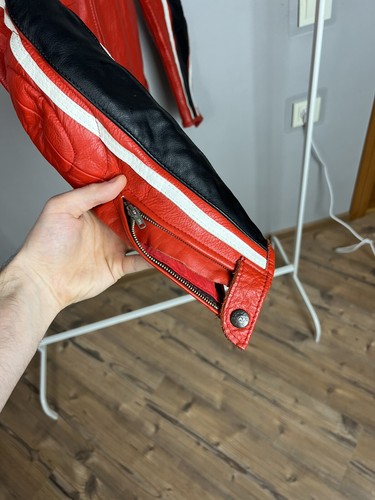 MINT! Dainese Red Black Women`s Leather Racing Motorcycle Suit Size 46 - Picture 8 of 21